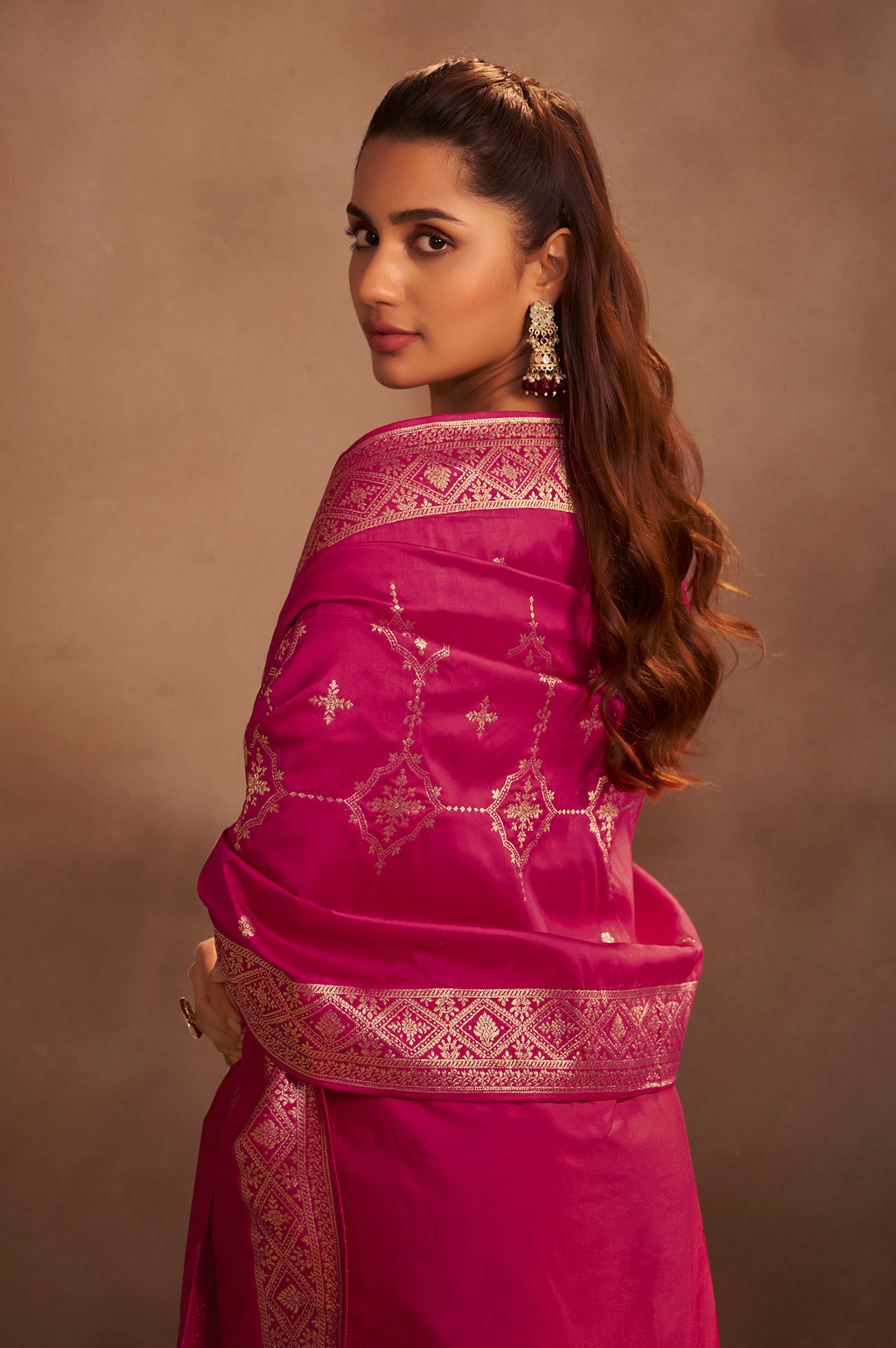 Rani Jacquard Art Silk Straight Kurta Set