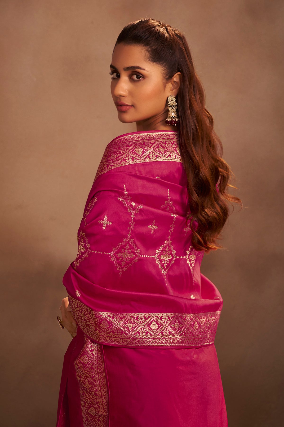 Rani Jacquard Art Silk Straight Kurta Set