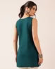 Women’s Teal Blue Embroidered Cotton Sleeveless Top