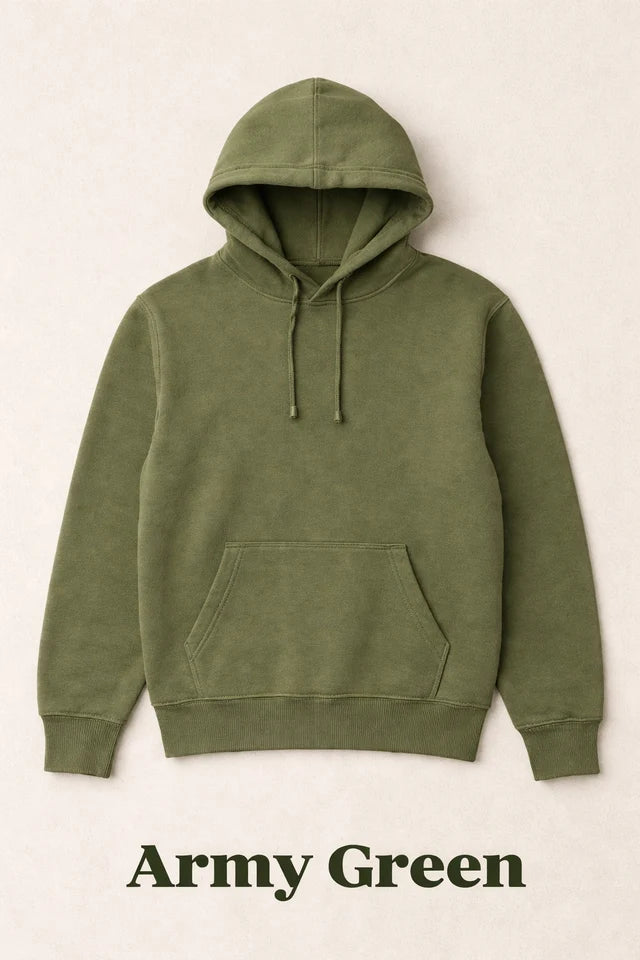Women's Premium Cotton Hoodie – Army Green | Casual Hoodie for Women