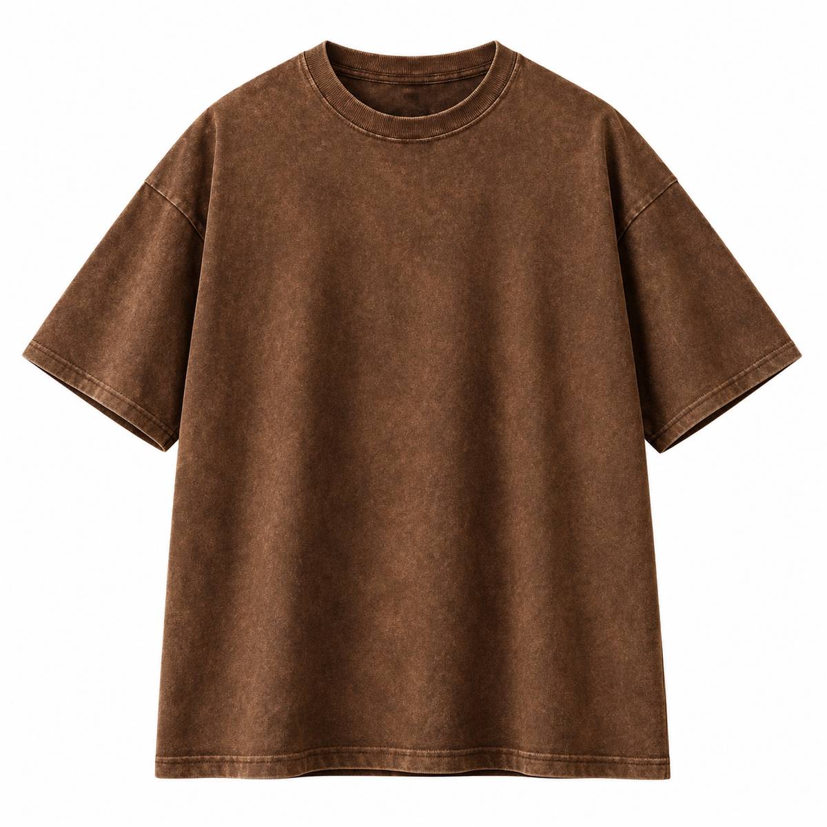 Men's Red Acid Wash 240 GSM 100% Cotton French Terry Oversized T-Shirt