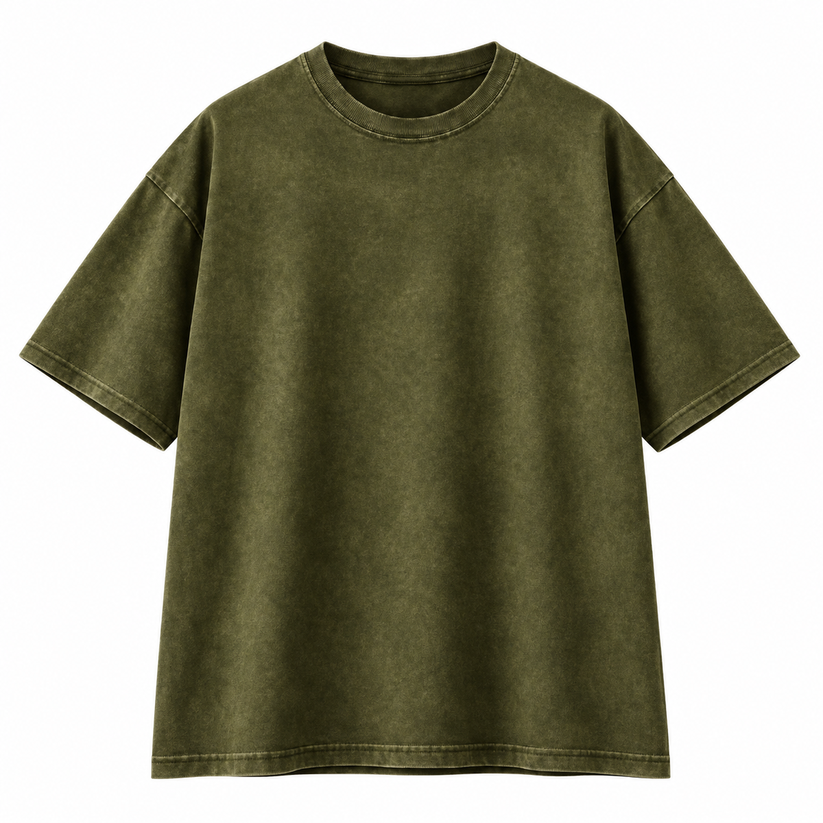 Men's Red Acid Wash 240 GSM 100% Cotton French Terry Oversized T-Shirt