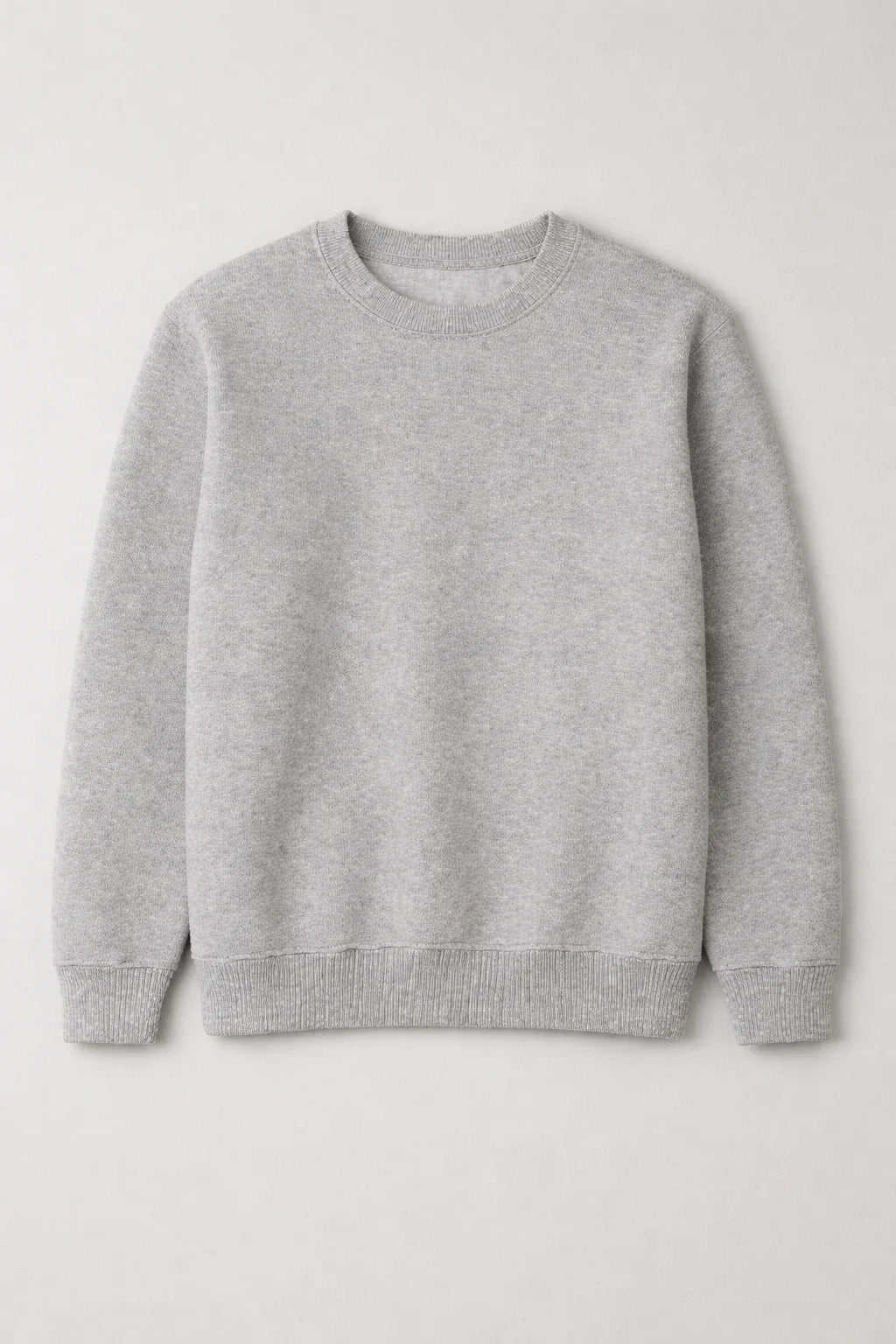 Men's Premium Cotton Crewneck Sweatshirt – Grey | Casual Sweatshirt for Men
