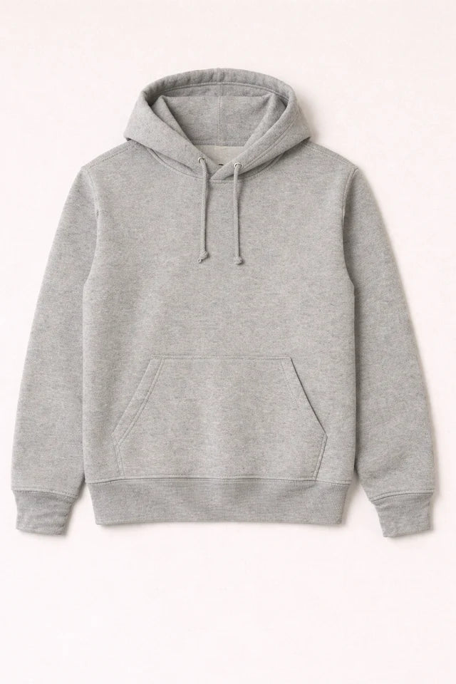 Men's Premium Cotton Hoodie – Grey | Casual Hoodie for Men India
