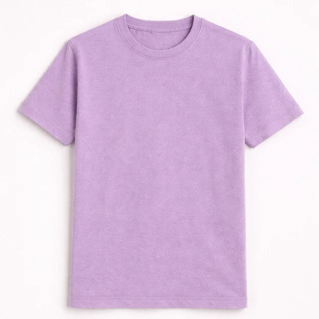 Men's Lavender 100% Cotton T-Shirt | 180 GSM Premium Regular Fit