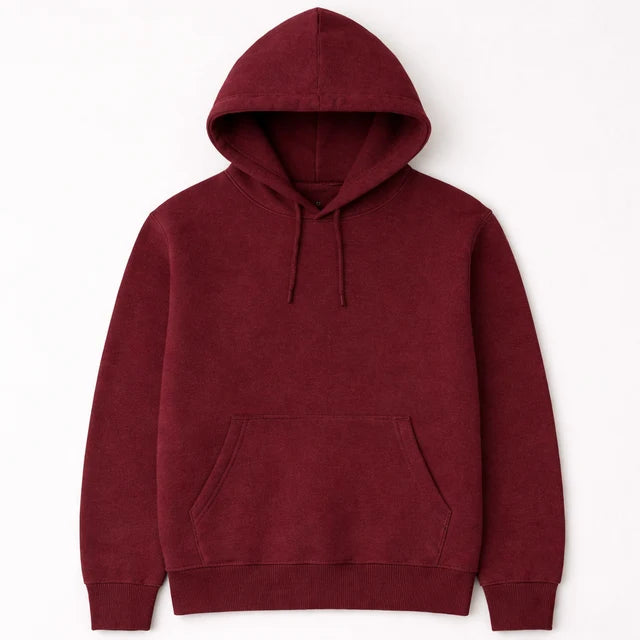 Women's Premium Cotton Hoodie – Maroon | Stylish Women's Hoodie