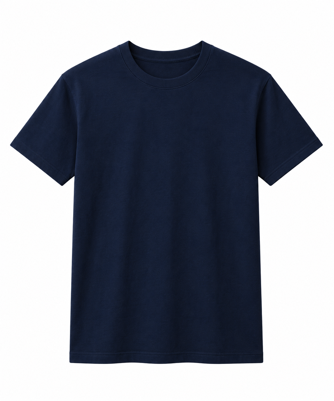 Men's Navy Blue 100% Cotton T-Shirt | 180 GSM Premium Regular Fit