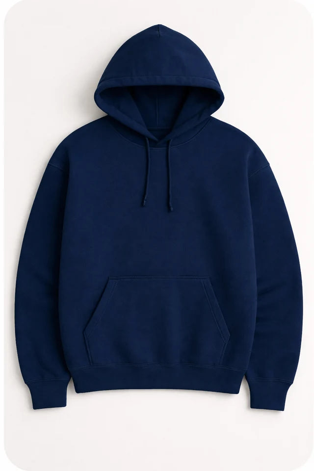 Men's Oversized Hoodie – Navy Blue | Heavy 430 GSM Cotton Hoodie for Men
