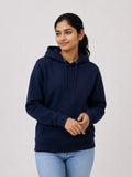 Women's navy blue premium cotton hoodie – soft casual hoodie for women – 365BC