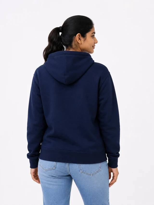 Women's Premium Cotton Hoodie – Navy Blue | Winter Hoodie for Women