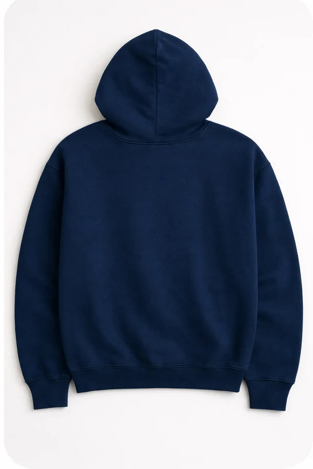 Men's Oversized Hoodie – Navy Blue | Heavy 430 GSM Cotton Hoodie for Men