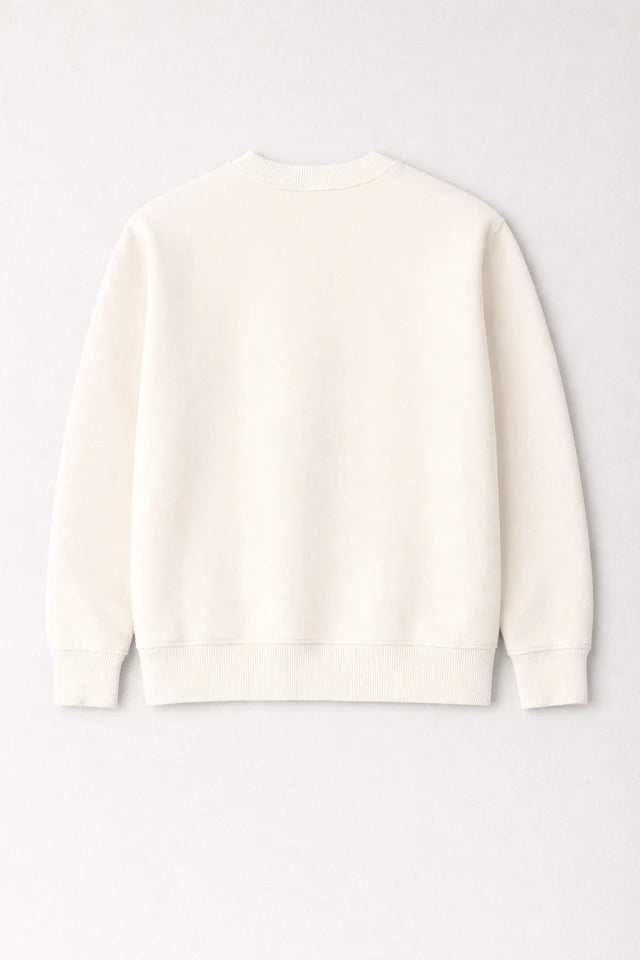 Men's Premium Cotton Crewneck Sweatshirt – Off White | Soft Winter Wear