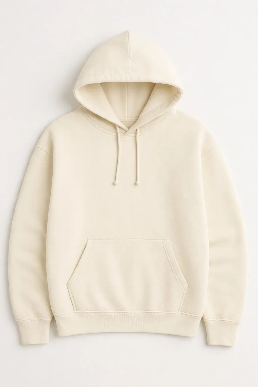 Men's Oversized Hoodie – Off White | Heavy 430 GSM Cotton Hoodie for Men