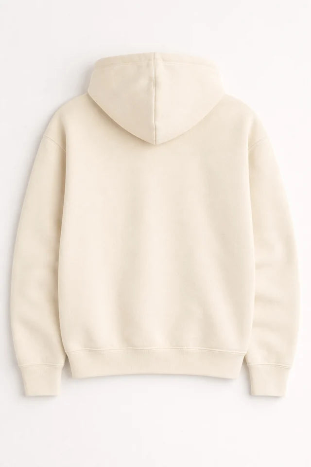 Men's Oversized Hoodie – Off White | Heavy 430 GSM Cotton Hoodie for Men