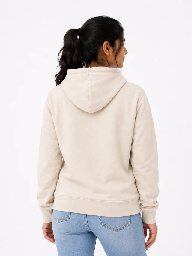 Women's Premium Cotton Hoodie – Off White | Everyday Hoodie for Women