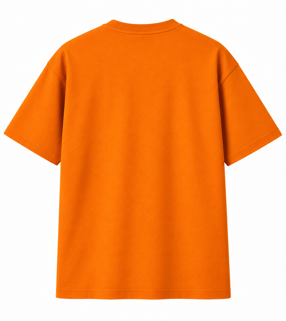 Men's Orange 210 GSM 100% Cotton Oversized T-Shirt