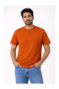 Men's orange 100% cotton 180 GSM regular fit T-shirt by 365BC