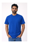 Men's royal blue 100% cotton 180 GSM regular fit T-shirt by 365BC