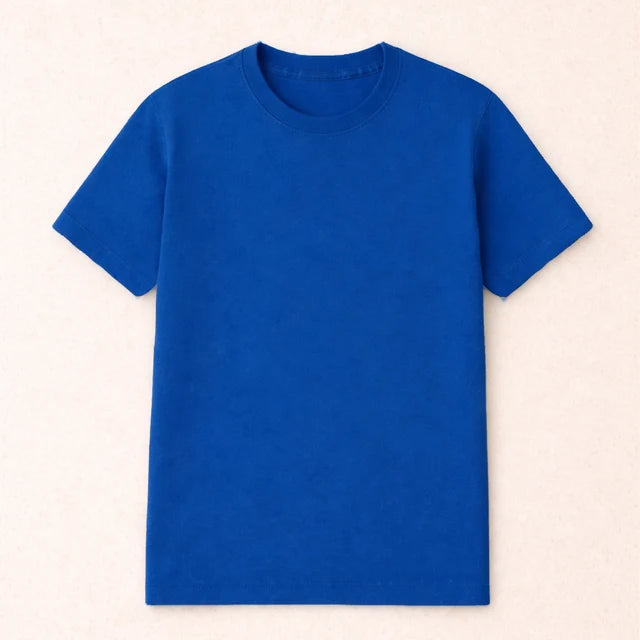 Women's 100% Cotton T-Shirt – Royal Blue | Bio-Washed Tee