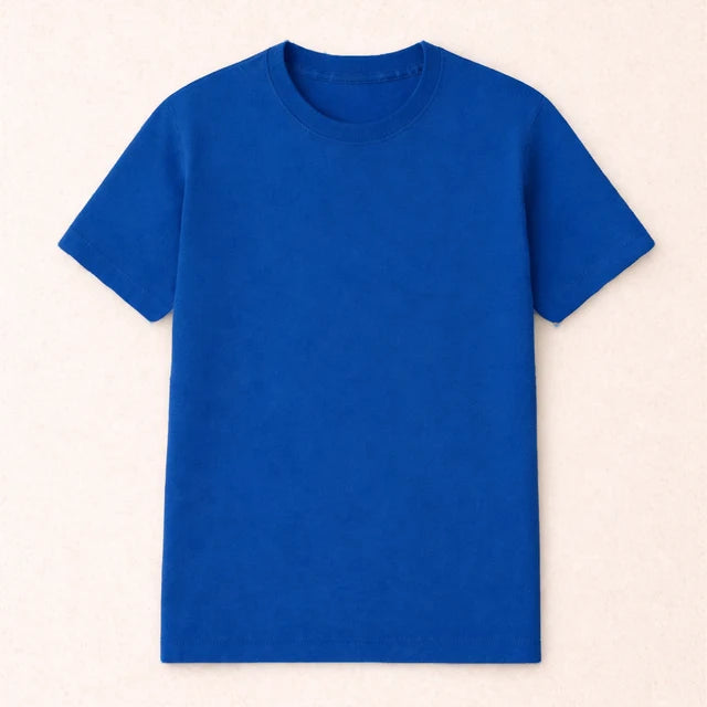 Men's Royal Blue 100% Cotton T-Shirt | 180 GSM Premium Regular Fit