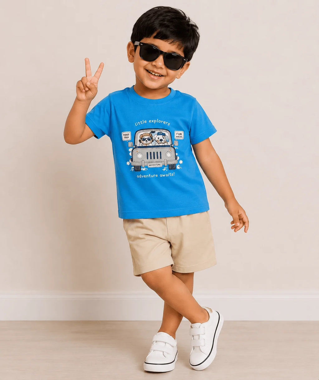 Blue Little Explorers Co-Ord Set for Boys