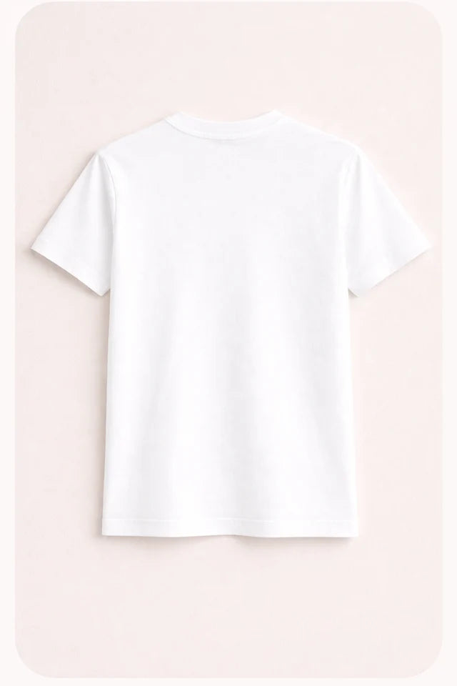 Men's White 100% Cotton T-Shirt | 180 GSM Premium Regular Fit