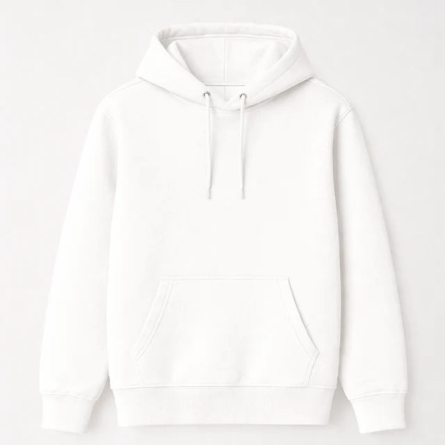 Women's Premium Cotton Hoodie – White | Soft & Warm Women's Hoodie