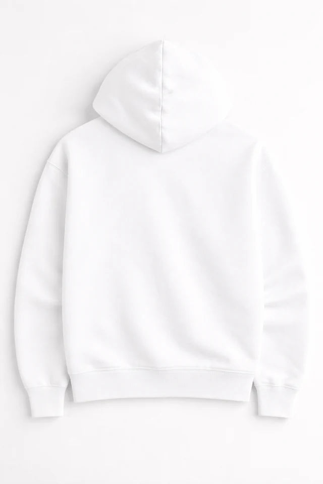 Women's Oversized Hoodie – White | Heavy 430 GSM Cotton Winter Hoodie