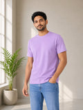 Men's lavender 100% cotton 180 GSM regular fit T-shirt by 365BC