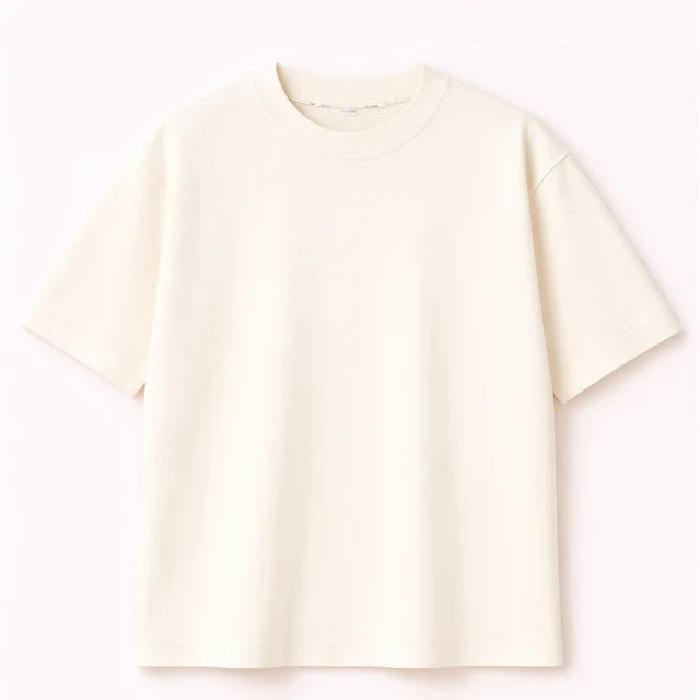Men's Off-White 240 GSM 100% Cotton French Terry Oversized T-Shirt