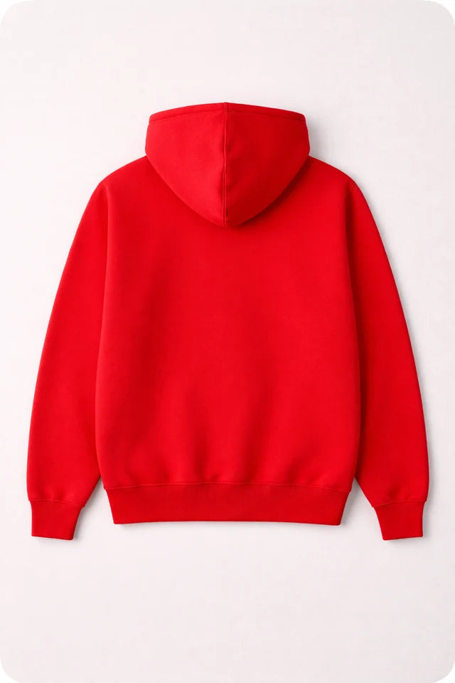 Men's Premium Cotton Hoodie – Red | Bold Winter Hoodie for Men