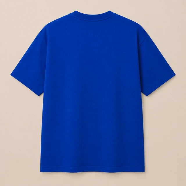 Men's Royal Blue 240 GSM 100% Cotton French Terry Oversized T-Shirt