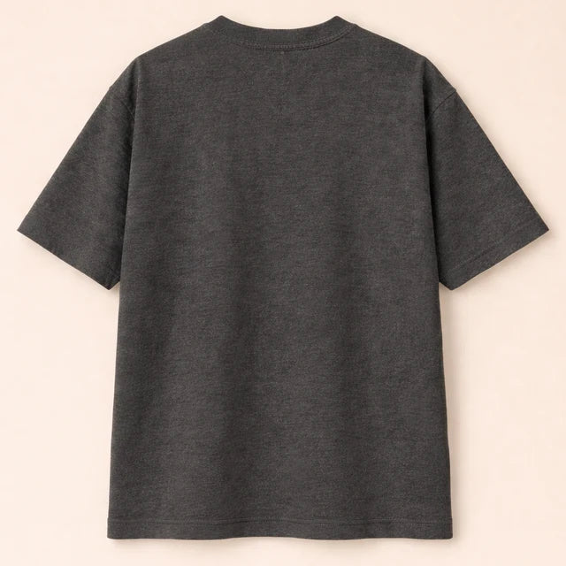 Men's Charcoal 240 GSM 100% Cotton French Terry Oversized T-Shirt